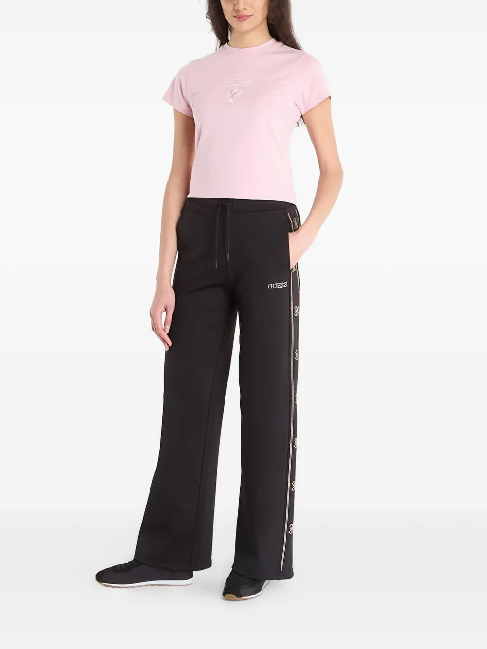 GUESS USA Trainingsbroek verfraaid met logo Zwart