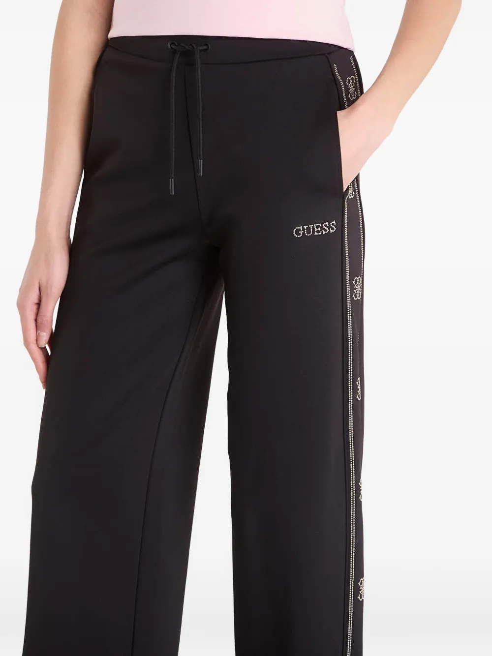GUESS USA Trainingsbroek verfraaid met logo Zwart