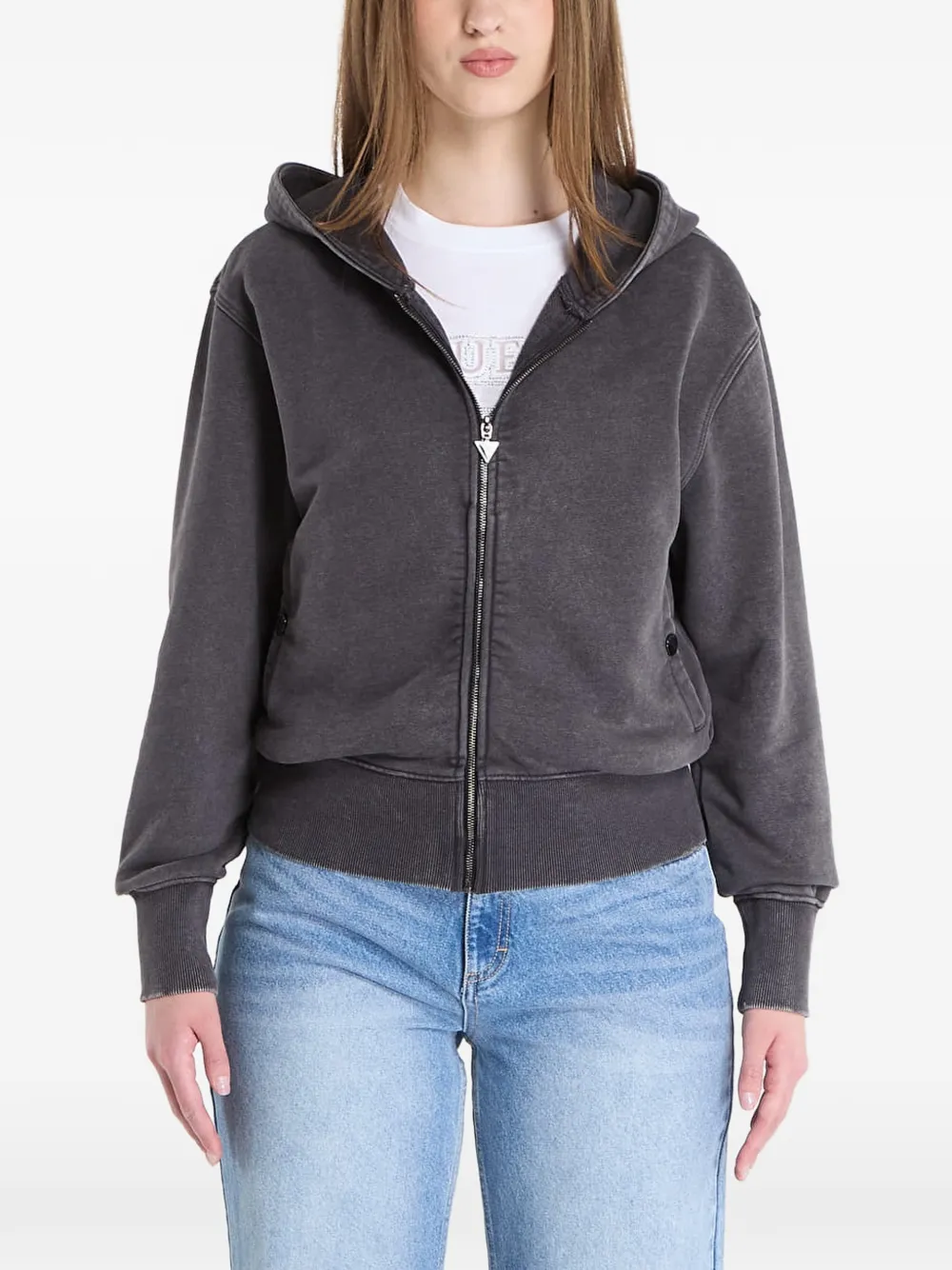 GUESS USA zip hooded jacket - Nero