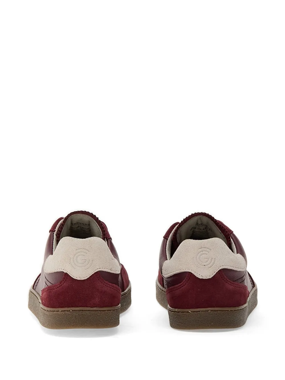 GROUNDS Panama sneakers met suède vlak Rood