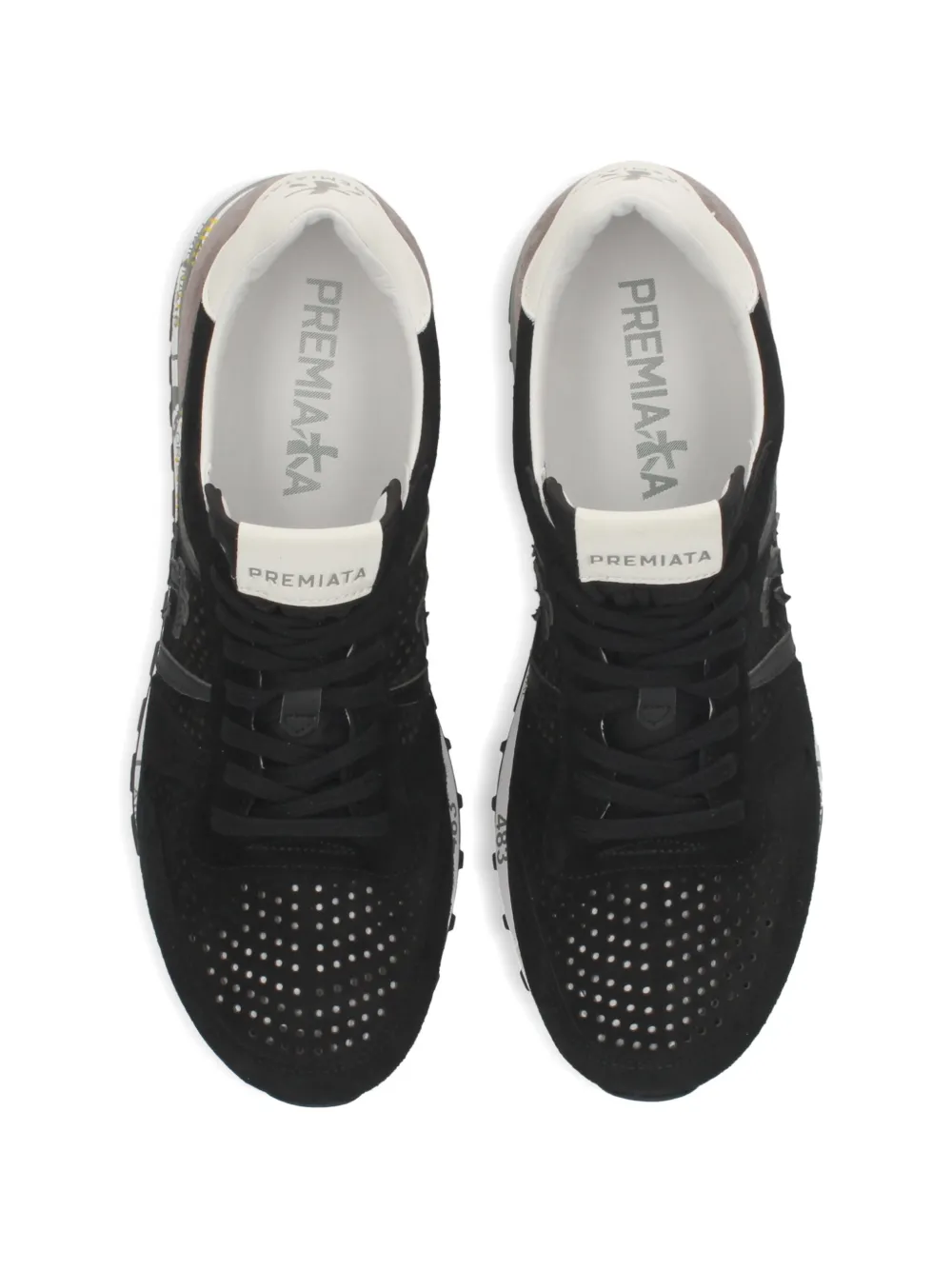 Premiata Eric perforated sneakers Zwart