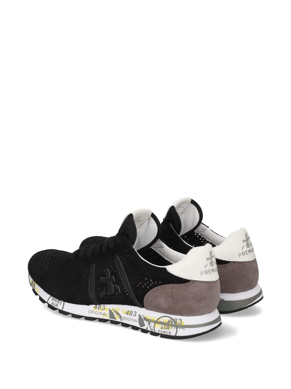 Premiata Eric perforated sneakers Zwart
