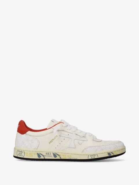 Premiata Clay crackled-effect sneakers