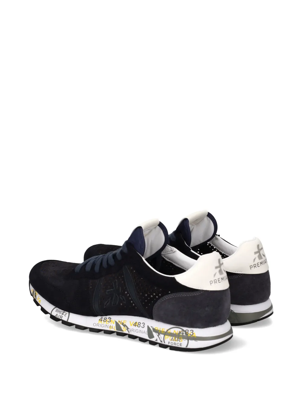 Premiata Eric perforated suede sneakers Blauw