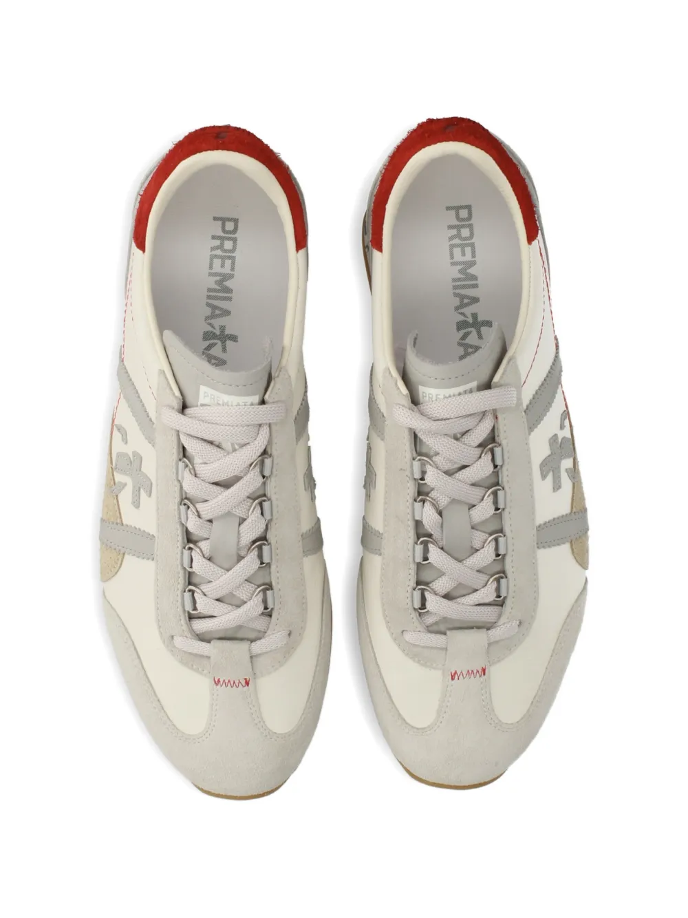 Premiata JackyX logo-patch sneakers Beige