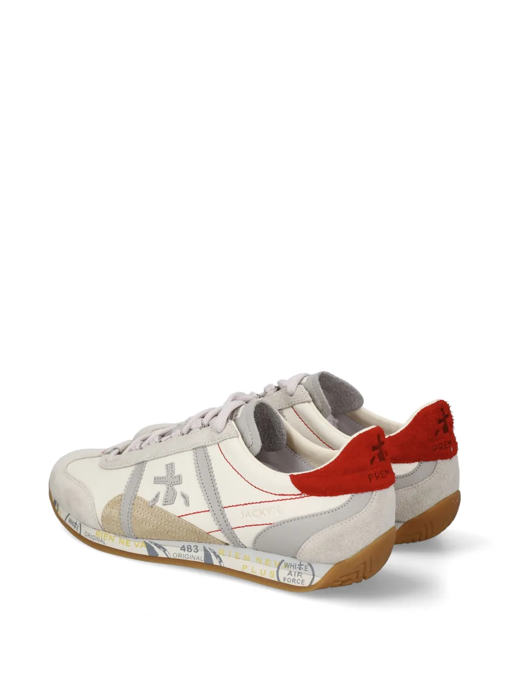 Premiata JackyX logo-patch sneakers Beige