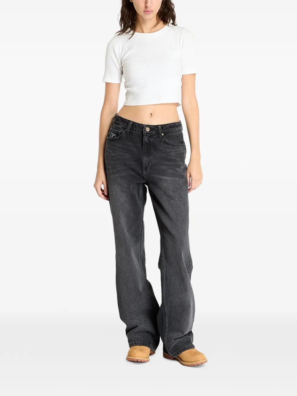 karl kani Jeans met geborduurd logo Zwart