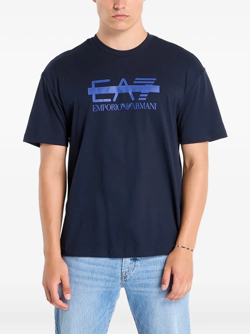 Ea7 Emporio Armani logo-print T-shirt - Blu