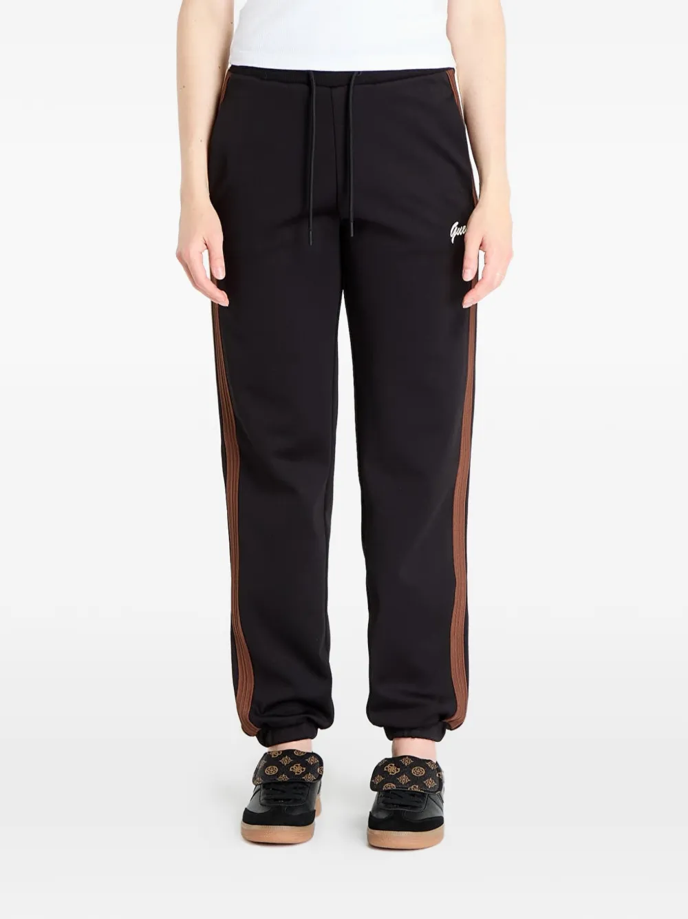 GUESS USA side-stripe track pants - Nero