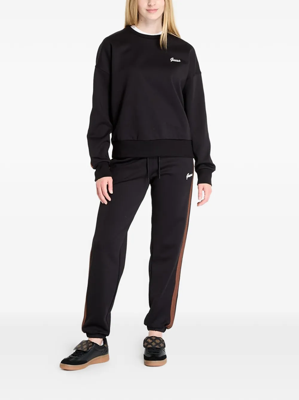 GUESS USA Trainingsbroek met zijstreep Zwart