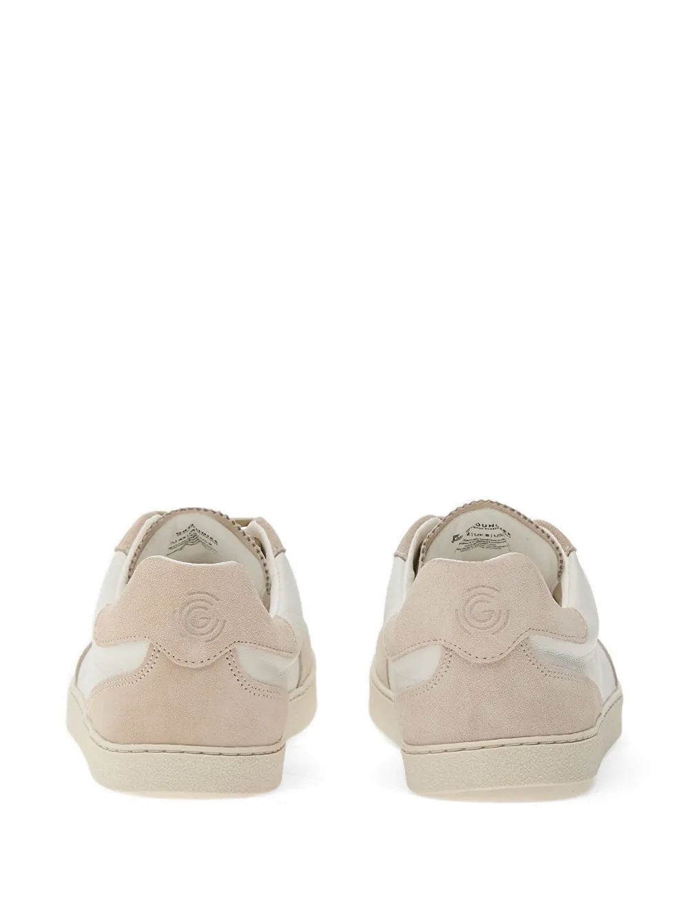 GROUNDS Panama sneakers met suède vlak Wit