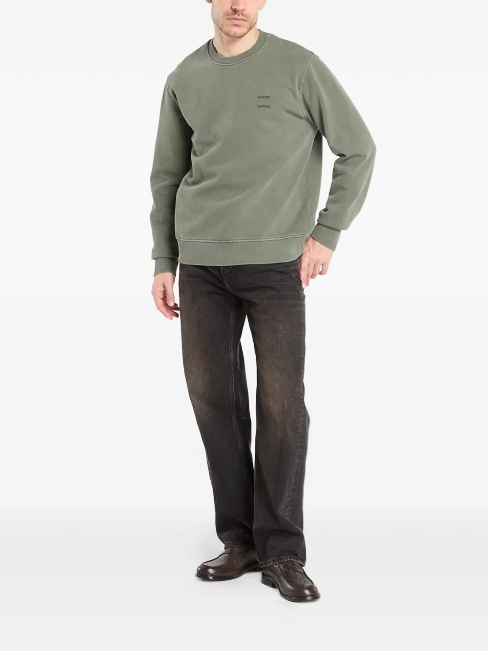 Samsoe & Samsoe Logo-print Sweatshirt In Gray