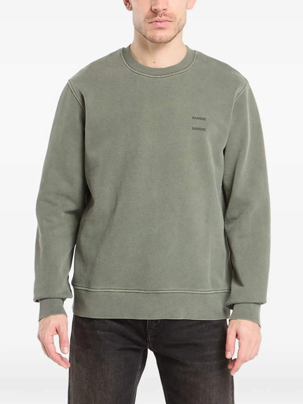 Samsoe & Samsoe Logo-print Sweatshirt In Gray