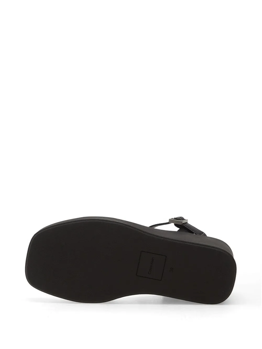 Calvin Klein Sandalen met sleehak en geborduurd logo Zwart