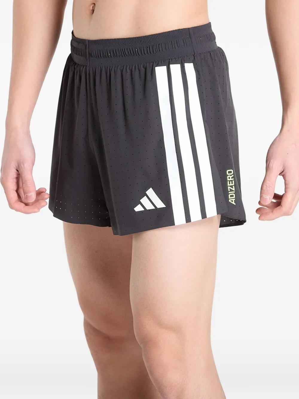 adidas Adizero gestreepte shorts Zwart