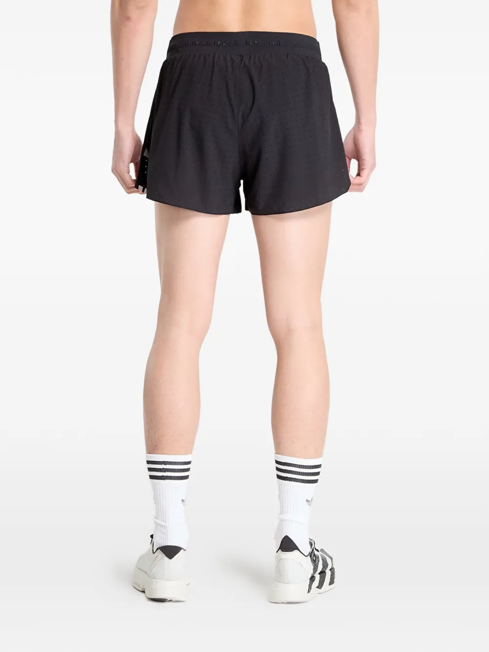 adidas Adizero gestreepte shorts Zwart