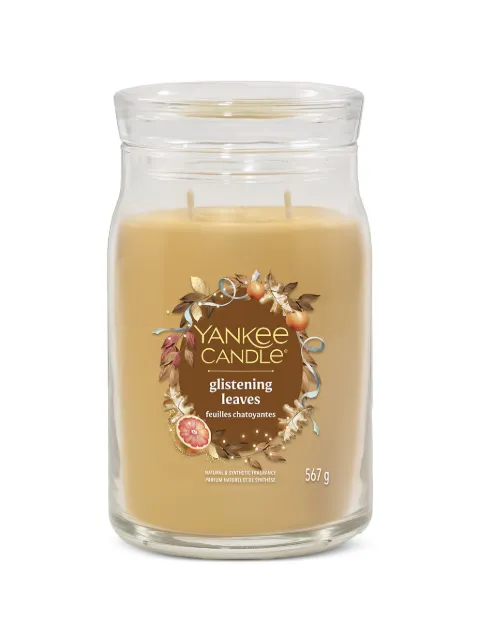 yankee candle Glistening Leaves candle