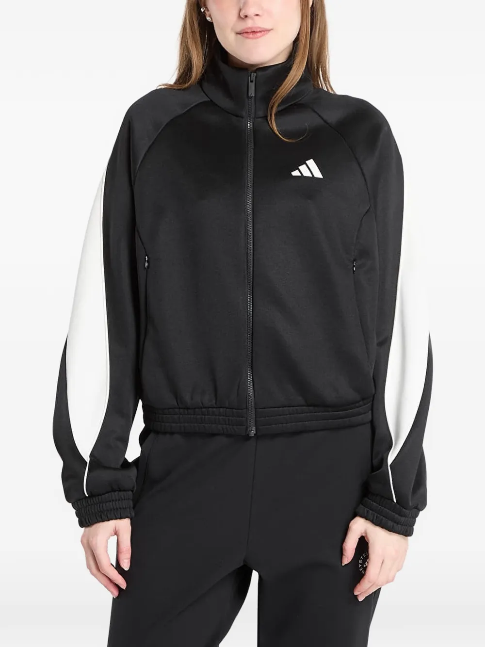 adidas Stadium logo-print zip-up sweatshirt - Schwarz
