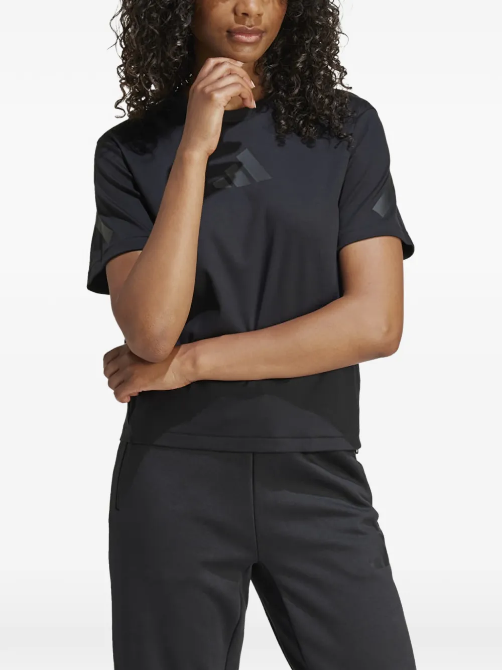 adidas T-shirt met logoprint Zwart