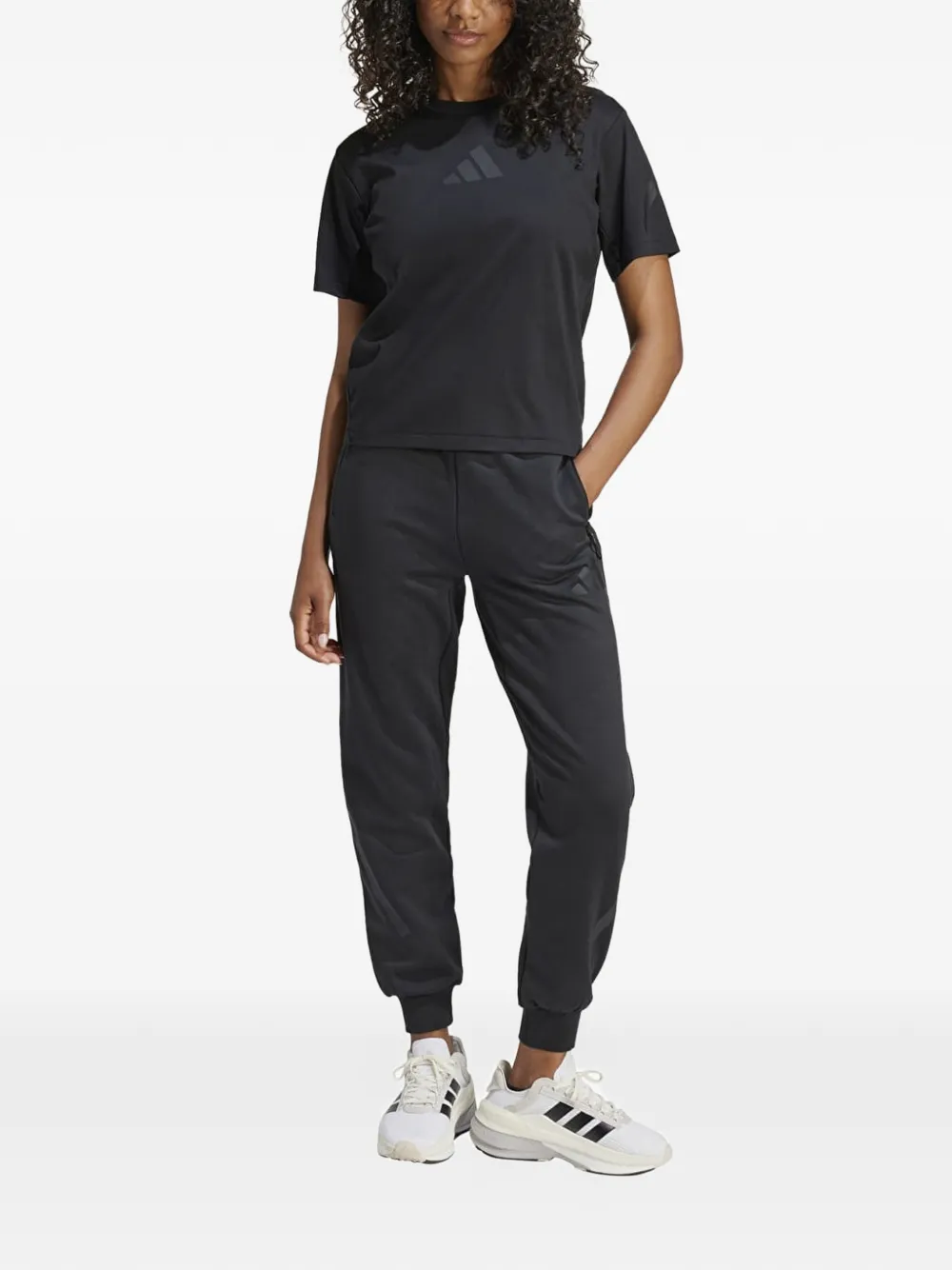 adidas T-shirt met logoprint Zwart