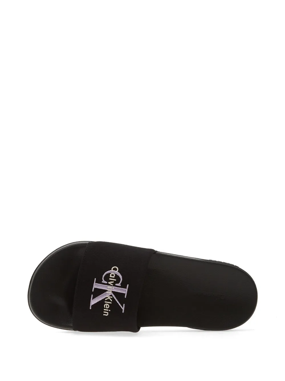 Calvin Klein Slippers met geborduurd logo Zwart