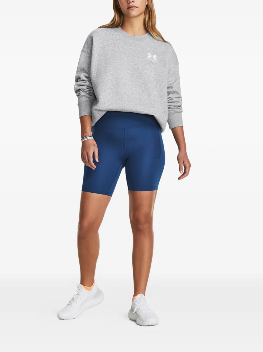 Under Armour Essential katoenen sweater met logoprint Grijs