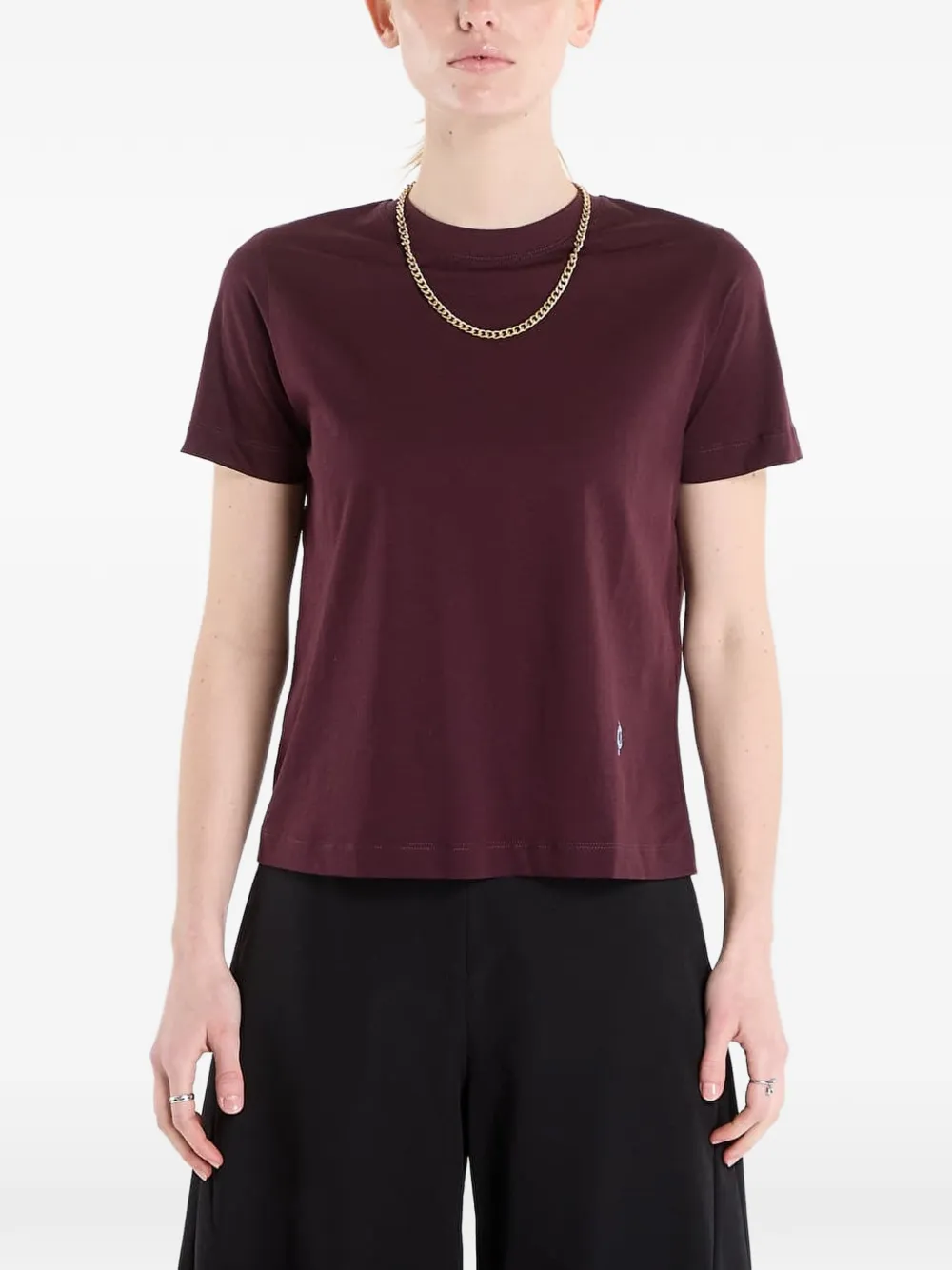 Samsoe & Samsoe Sacamino Graphic-print Short-sleeve T-shirt In Burgundy