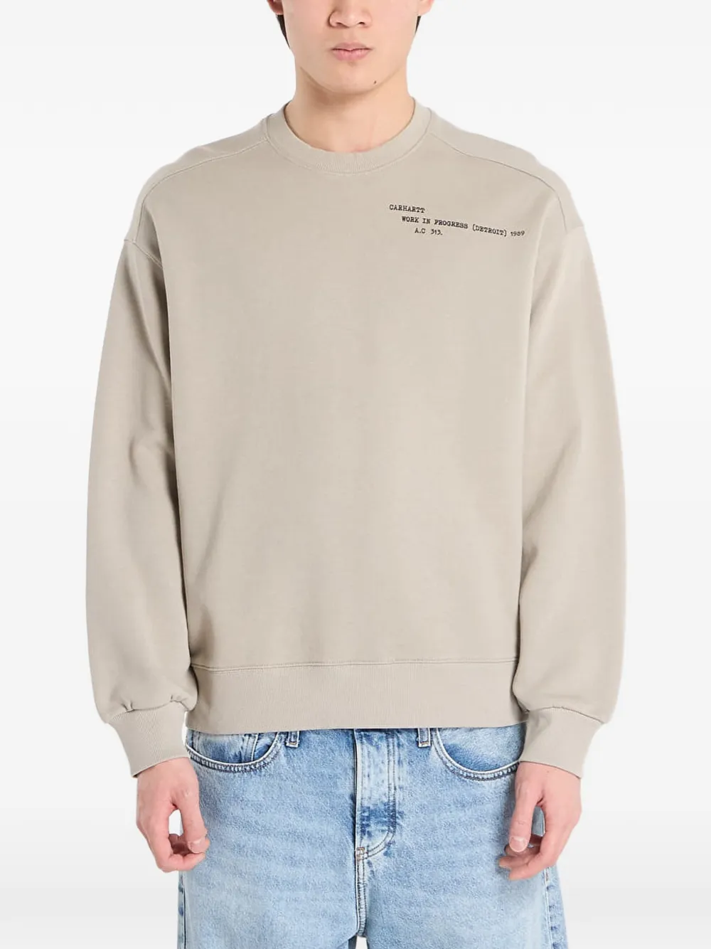 Carhartt WIP Punched logo-print sweatshirt - Toni neutri