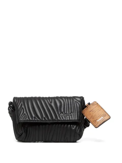 Desigual quilted braided-handle tote bag