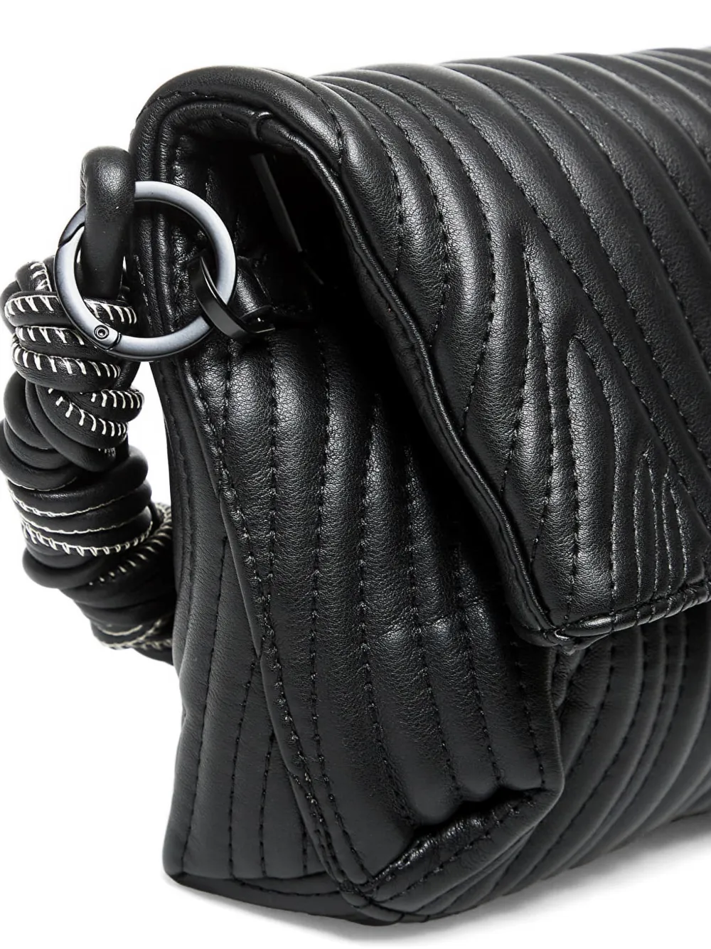 Desigual Gewatteerde shopper met gevlochten handgreep Zwart