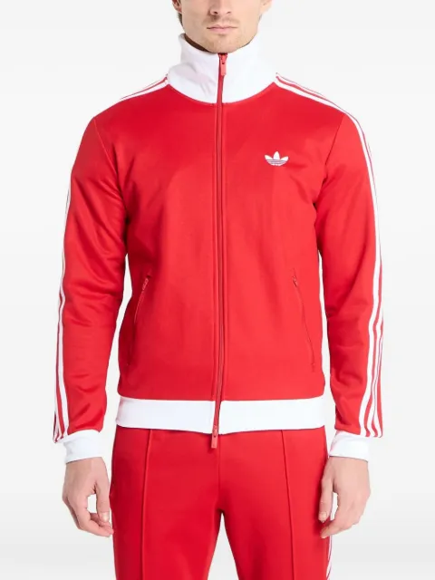adidas striped zip-up sweatshirt
