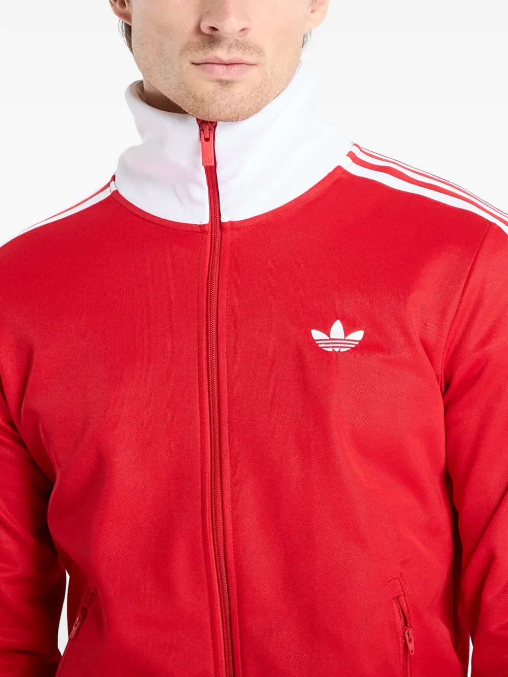adidas Gestreepte sweater Rood