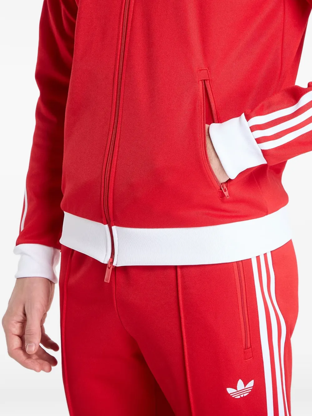 adidas Gestreepte sweater Rood