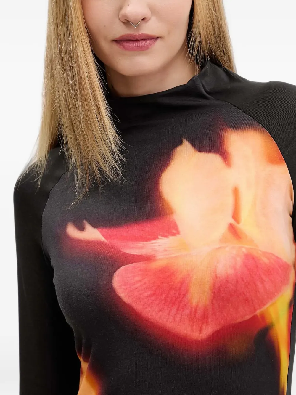 Desigual Jurk met bloemenprint Zwart
