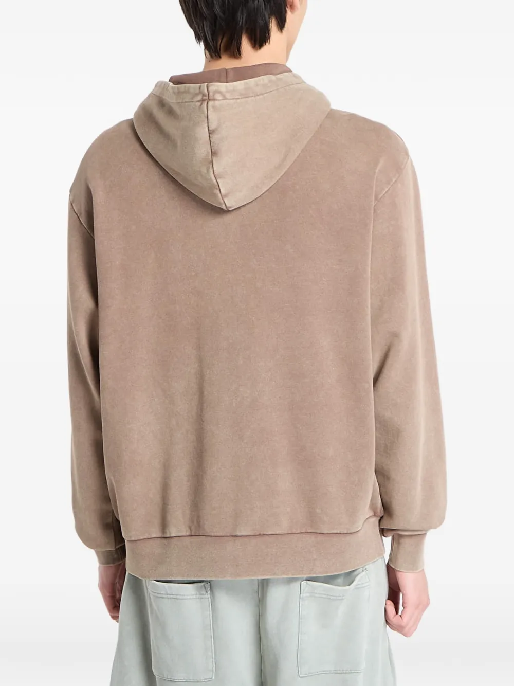 Ripndip Castanza hoodie met logopatch en acid wassing Bruin