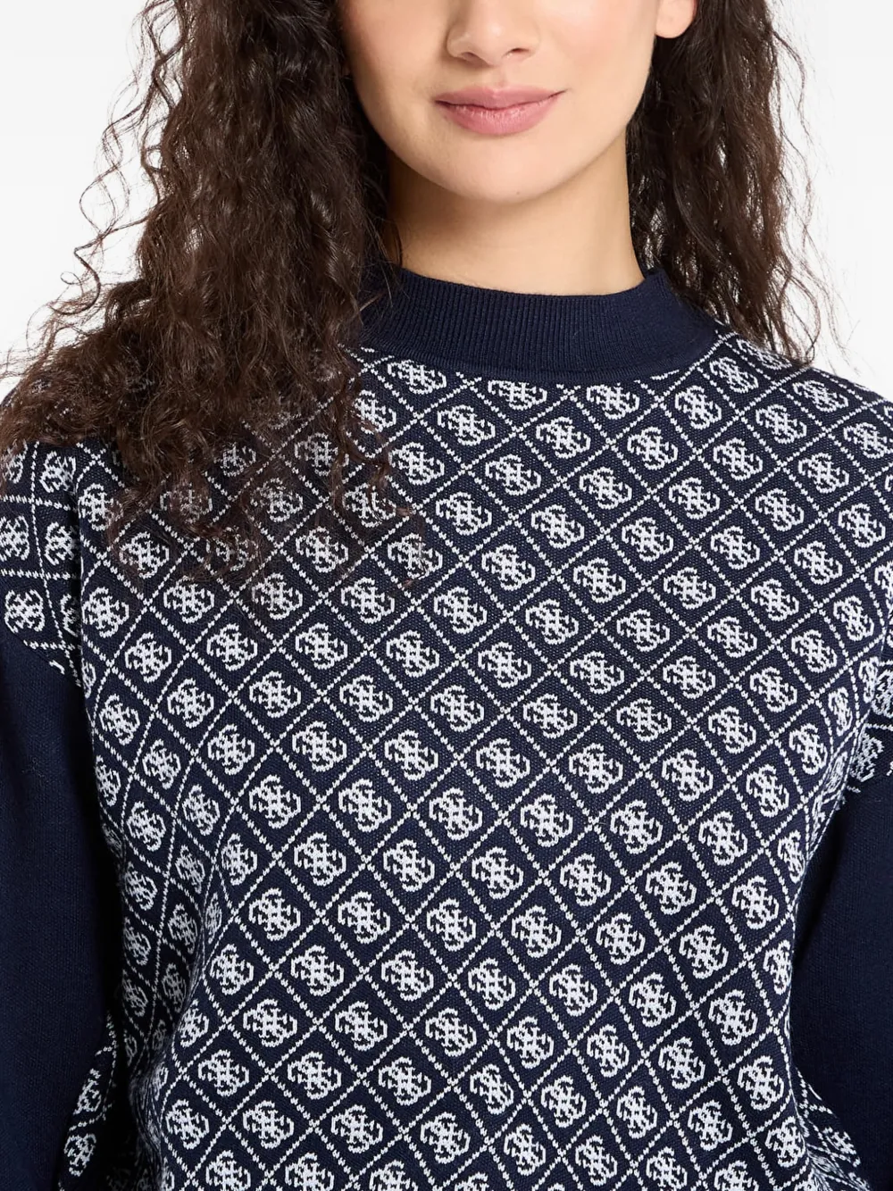 GUESS USA Aubrey trui met monogram-print Blauw