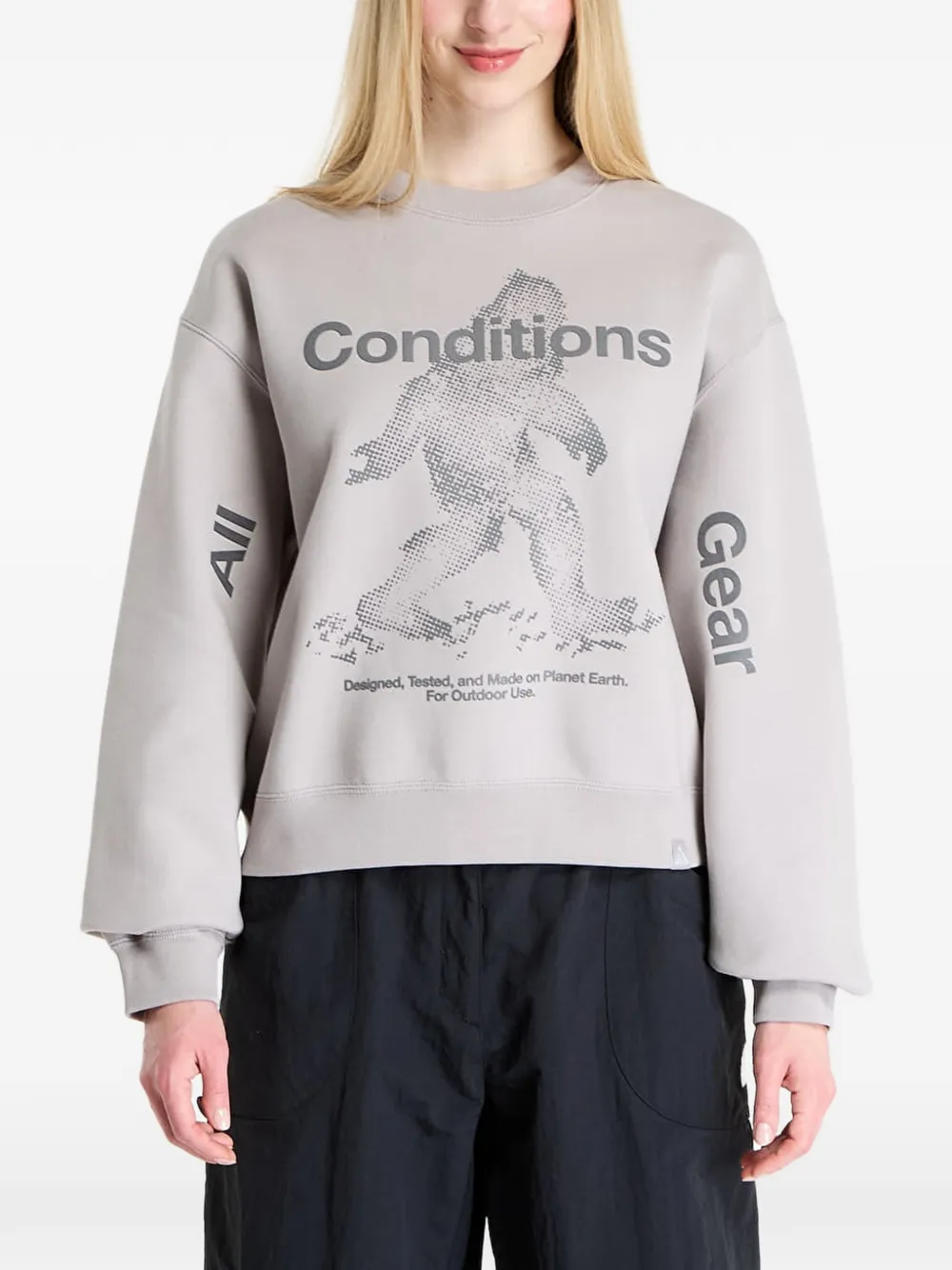 Nike Graphic-print Sweatshirt In Gray