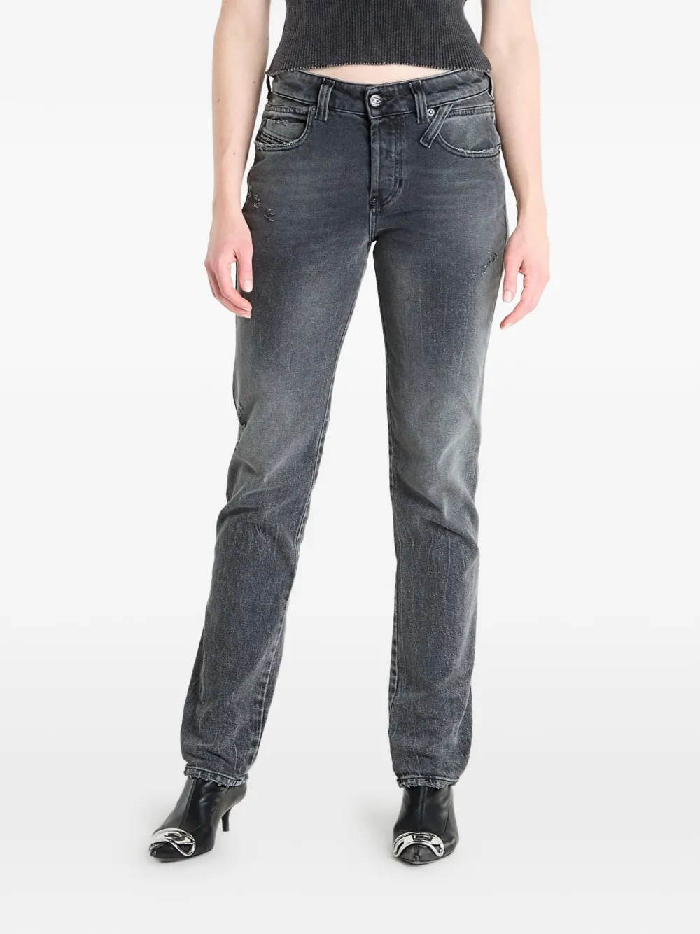 Diesel Jeans con effetto vissuto - Nero