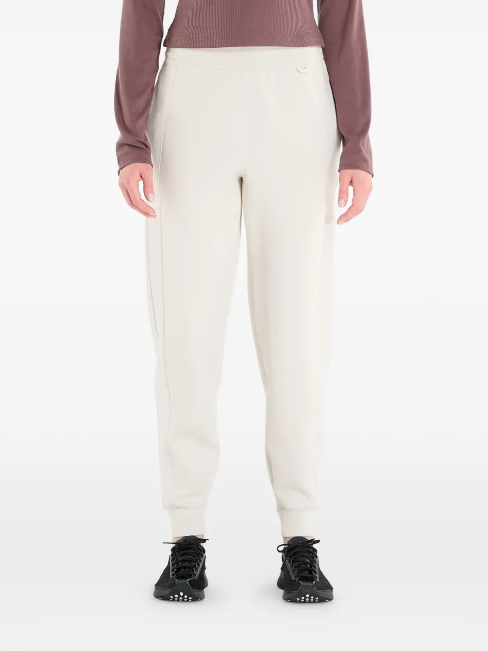 Nike 24.7 Impossiblysoft Seam-detail Tapered Track Pants In White