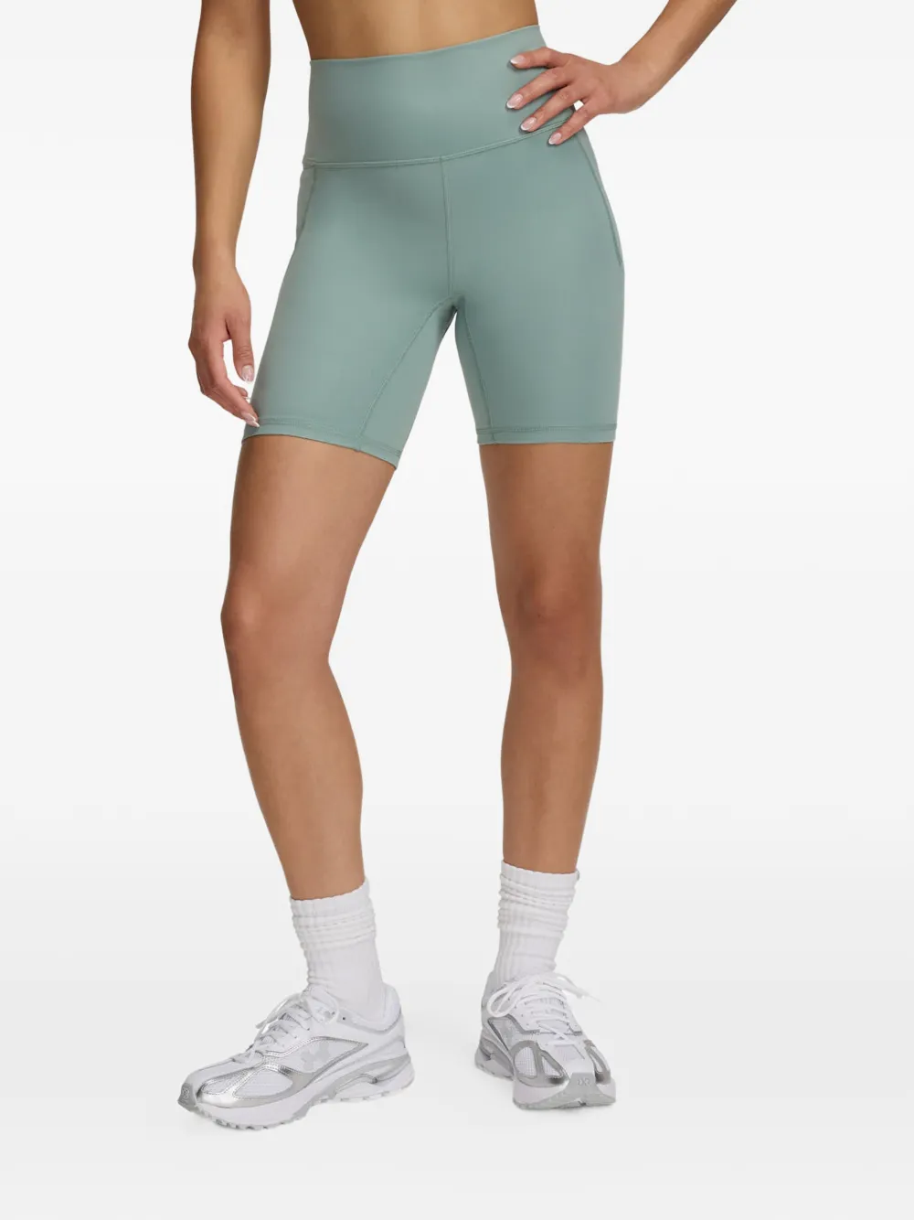 Under Armour Meridian high-waisted side-pocket shorts - Verde