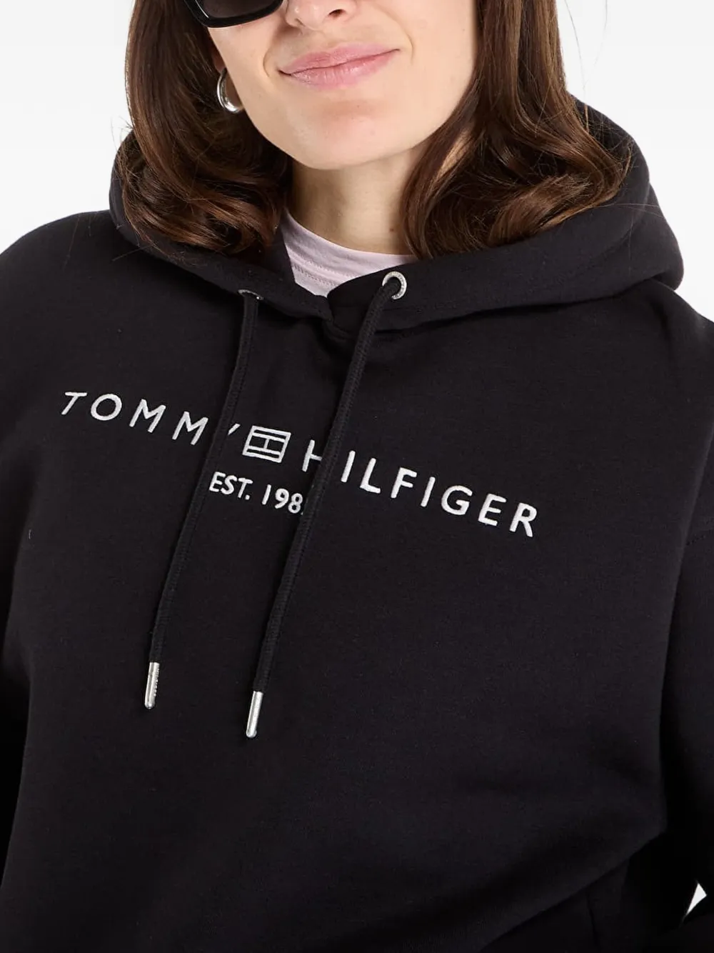 Tommy Hilfiger Hoodie met logoprint Zwart