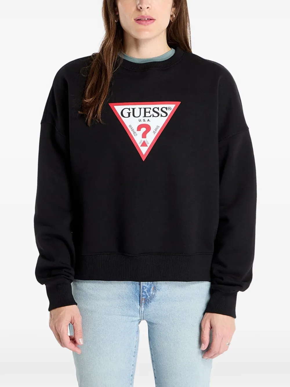 GUESS USA logo-print sweatshirt - Nero