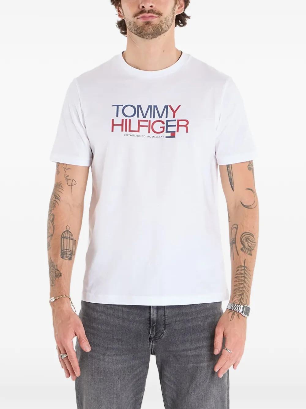 Tommy Hilfiger logo-print T-shirt - Bianco