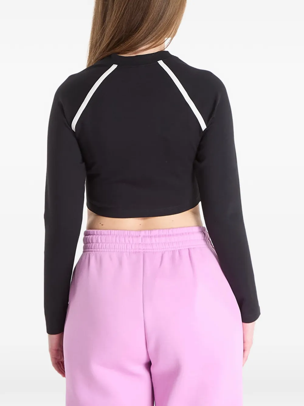 Nike Cropped T-shirt met afwerking Zwart