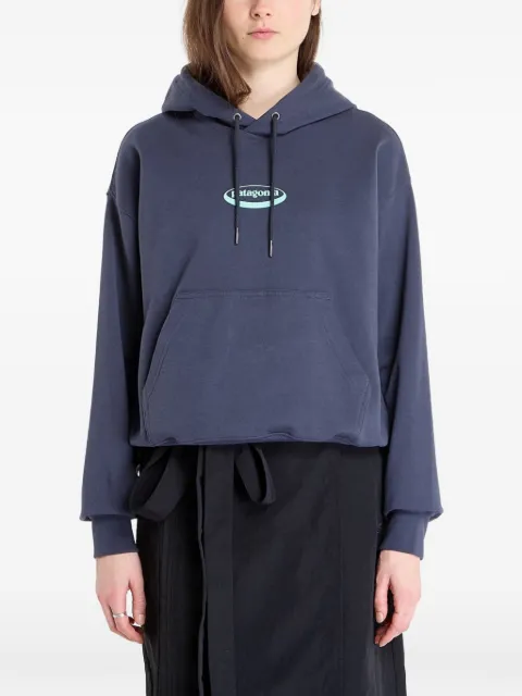 Patagonia hoodie con logo estampado y cordones