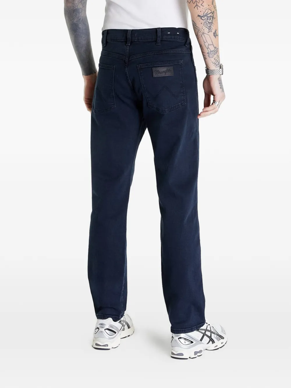  Wrangler Vaqueros Con Parche Del Logo - Azul 