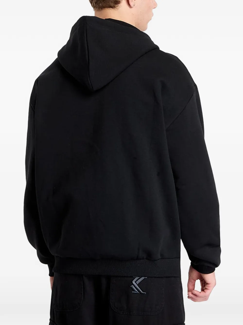 karl kani Hoodie met geborduurd logo Zwart