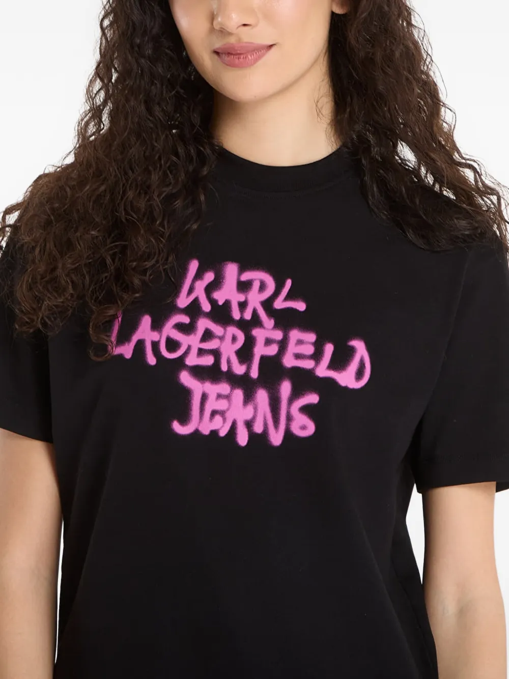 Karl Lagerfeld Jeans Mini-jurk met graffiti-print Zwart