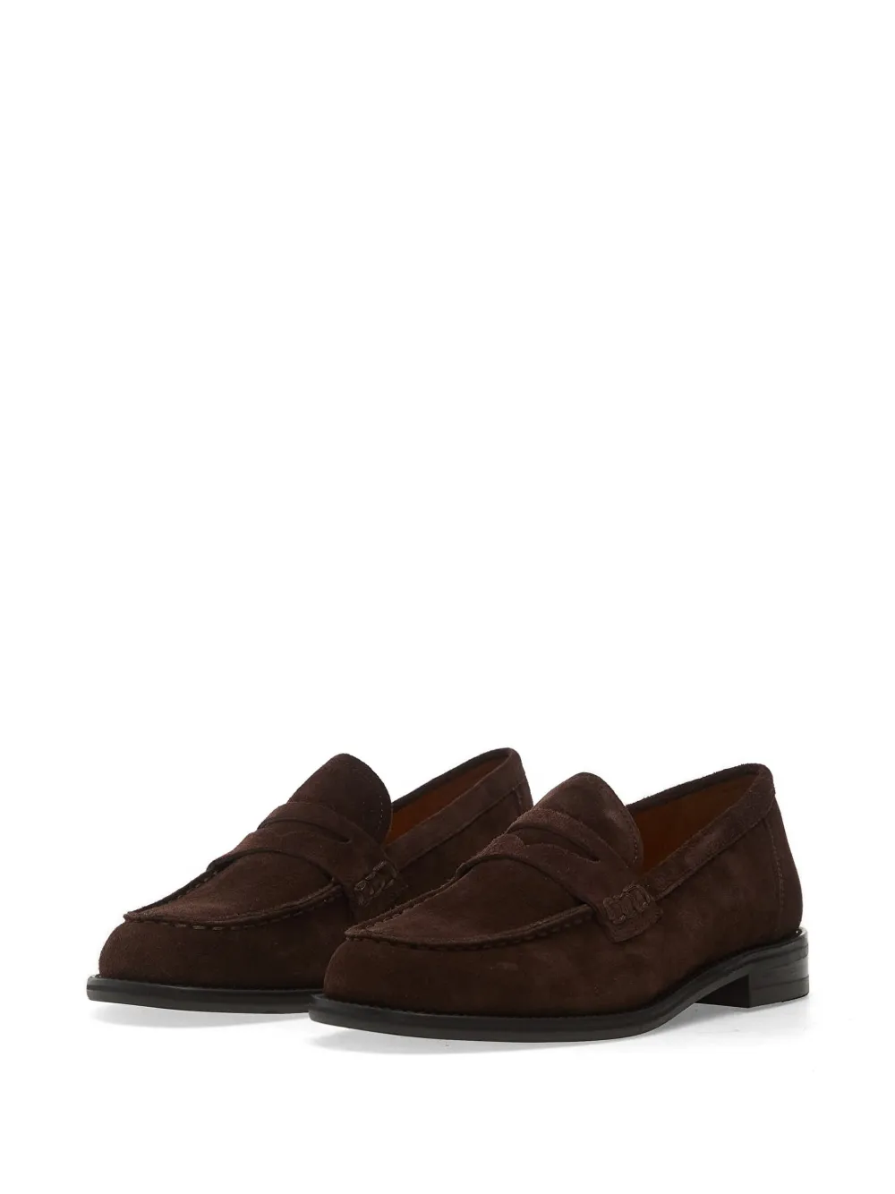 VAGABOND Linn suède penny loafers Bruin