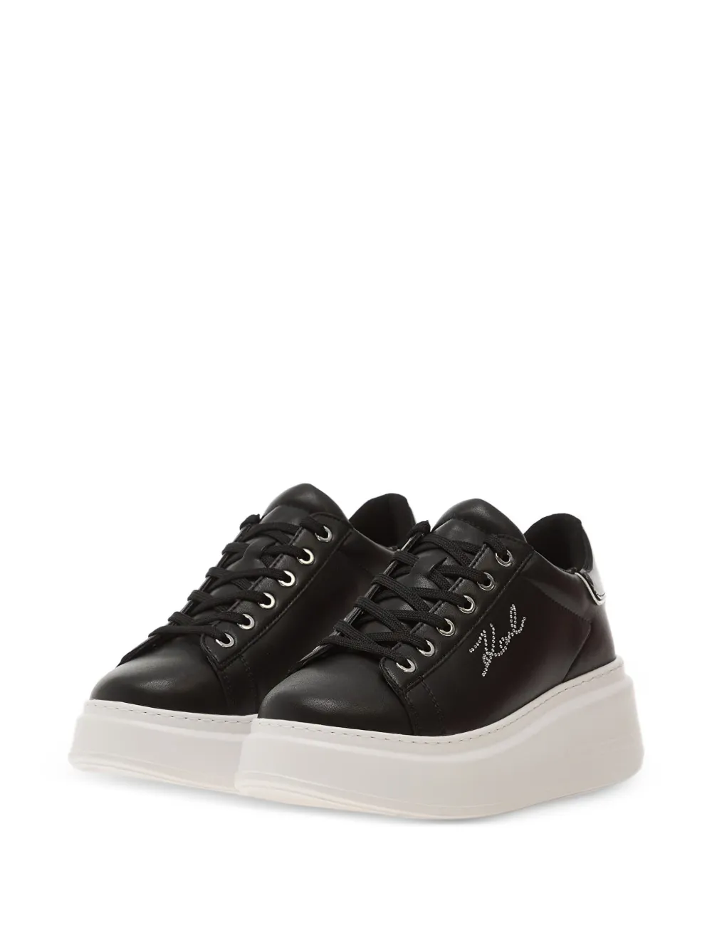 Karl Lagerfeld Jeans Anakapri sneakers met plateauzool en verfraaid met kristallen Zwart